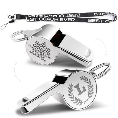 fkovcdy Letters Coach Gifts, Whistle for Coaches, Whistle Emergency, Thank You Coach Gifts, Coaches Whistle with Lanyard Coach Gift for Men Women Teachers Referees Sports Coach Outdoor, Letter L