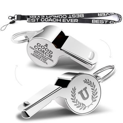 Letters Coach Gifts, Whistle for Coaches, Whistle Emergency, Thank You Coach Gifts, Coaches Whistle with Lanyard Cheer Coach Gift for Men Women Teachers Referees School Sports Coach Outdoor, Letter U