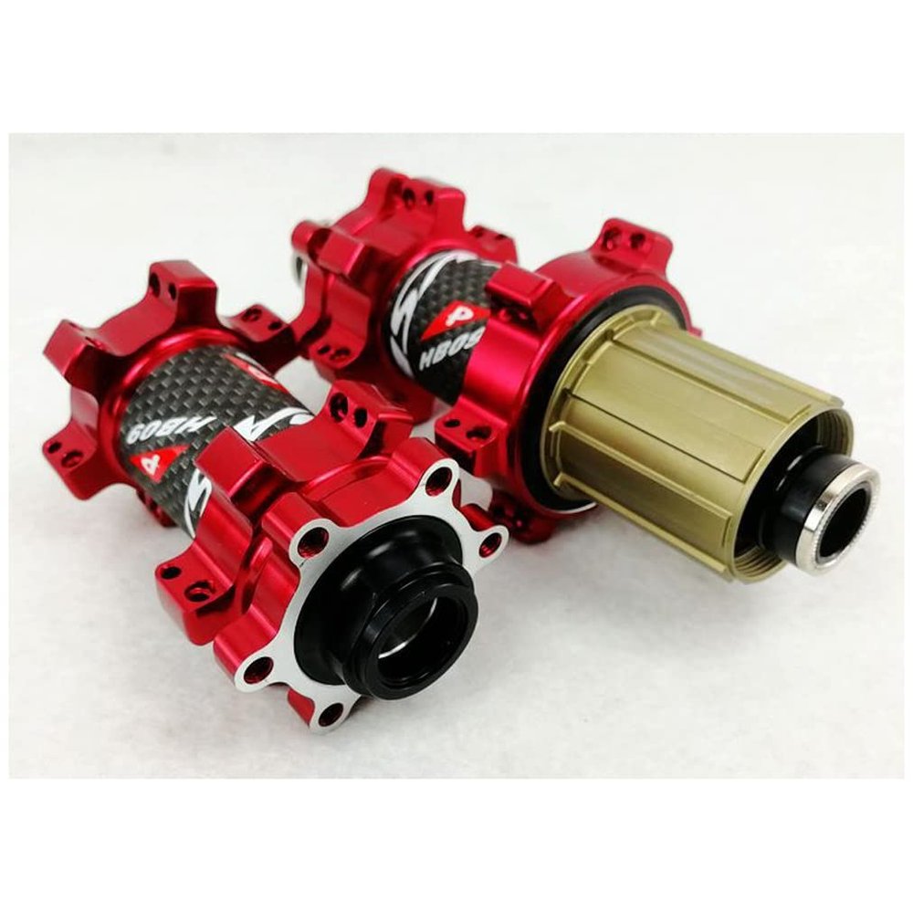 KOVBOX Mountain Bike Hubs 24 Holes Straight Pull MTB Disc Brake Hub Set Sealed Bearing Front 100mm Rear 142mm Thru Axle,for 7-12 Speed Cassette (Size : 24H Red)