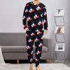 French Bulldog Sketch Men's Pajamas Set Soft Pjs Sets Sleepwear Loungewear with Pockets 6XL view 2