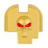 3D Aluminum Rear Slide Cover Plates for Springfield Models XD-S MOD.2 9mm/40Cal and XD-S 9mm/40Cal Accessories, Golden Skull Red Eyes view 4