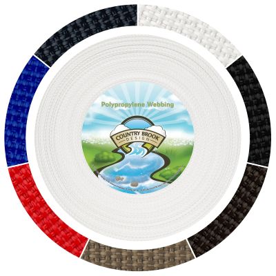 Country Brook Design - 1 1/2 Inch White Polypropylene (Polypro) Webbing, 50 Yards