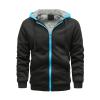 Mens Sweatshirts Crewneck, Fashion Hoodies for Men Big and Tall Sweatshirts Heavy Hoodies Work MenS Zipper Pullover Long Sleeve Hooded Sweatshirt Tops Blouse Full Zip Hoodies (XL, Dark Blue) view 1