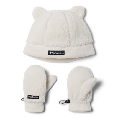 Columbia Toddler Unisex Rugged Ridge Beanie and Mitten, Chalk, One Size