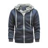 Ymosrh Soft Sweatershirts for Men, Mens Big and Tall Sweatshirts Hoodies Nurse Hoodie Sweaters Grey Large MenS Zipper Pullover Long Sleeve Hooded Sweatshirt Tops Blouse Blank Black (5XL, Gray) view 3