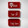 MYPadL Pickleball Paddle Personalizable Bands (Red) view 2