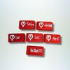 MYPadL Pickleball Paddle Personalizable Bands (Red) view 3
