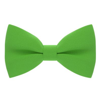 Bow Tie House Boys Classic Pre-Tied Bow Tie Formal Solid Tuxedo (Medium, Green Shamrock)