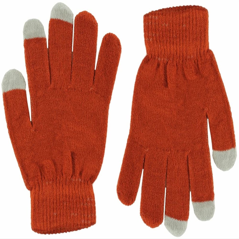 Magic Warm Adult Smartphone Gloves in Burnt Orange, size: One Size