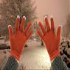 Magic Warm Adult Smartphone Gloves in Burnt Orange, size: One Size view 2