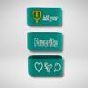 MYPadL Pickleball Paddle Personalizable Bands (Aqua Blue) view 2