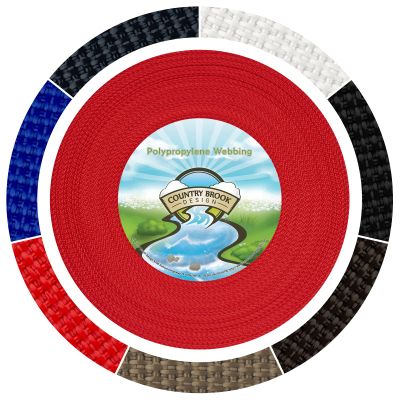 Country Brook Design - 1 1/2 Inch Red Polypropylene (Polypro) Webbing, 50 Yards