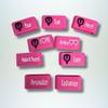 MYPadL Pickleball Paddle Personalizable Bands (Pink) view 3