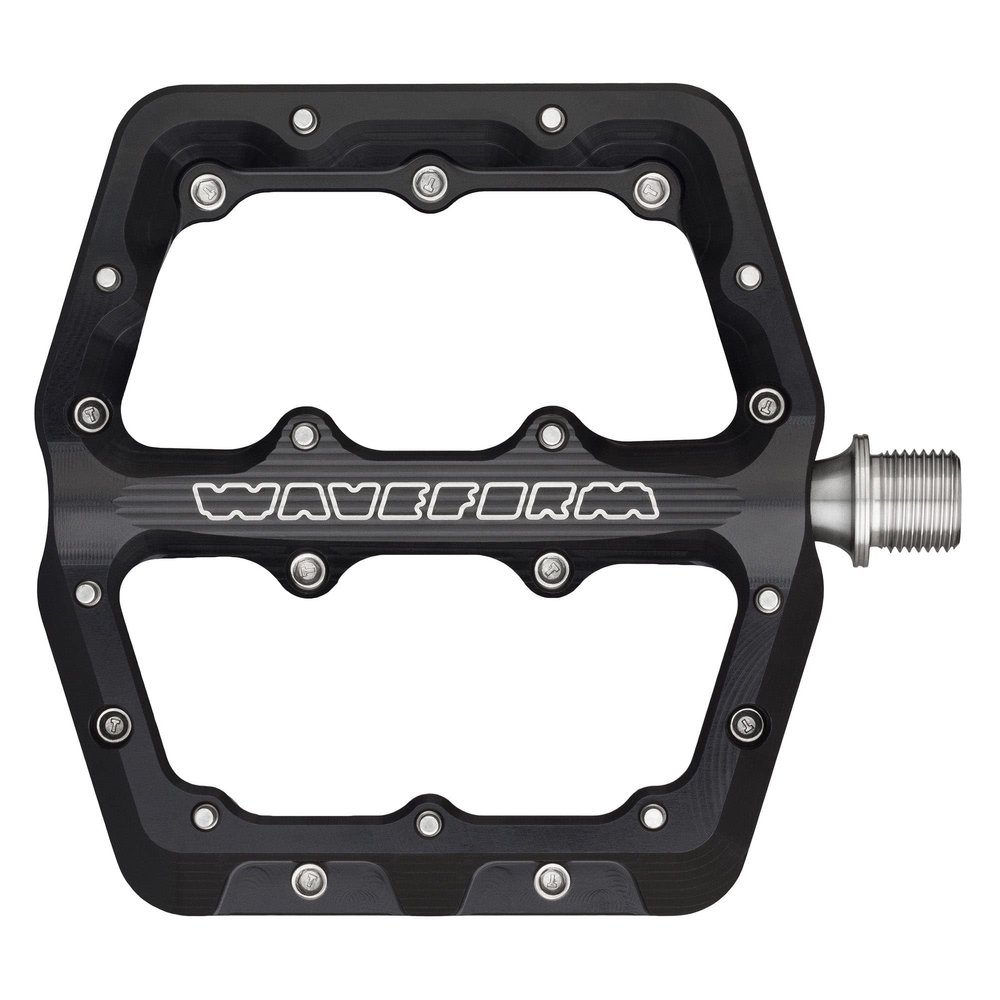 Wolf Tooth Waveform Aluminum Pedals - Large - Black (Black, Large)