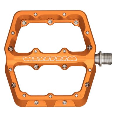 Wolf Tooth Waveform Aluminum Pedals - Large - Black (Orange, Large)