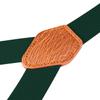Buyless Fashion Adjustable Suspenders for Kids - 26" Elastic Straps 1" - Leather Y Shape Back - 5151 - Hunter-Green view 3