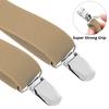 Buyless Fashion Adjustable Suspenders for Kids - 26" Elastic Straps 1" - Leather Y Shape Back - 5151 - Tan view 2