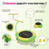 SkyBound 36 Inch Indoor Trampoline for Kids - Kid Trampolines with Handle - Toddler Tranpoline with Upgraded 2.0mm Steel Pipe and Handlebar - Mini Indoor Trampoline for Kids Age 3 and Above view 2