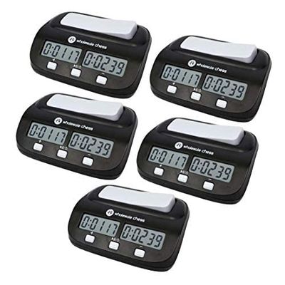 Wholesale Chess Basic Digital Chess Clock & Game Timer with Bonus and Delay - 5 Pack
