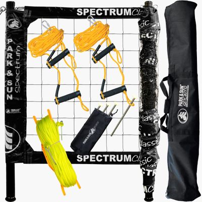 Park & Sun Sports Spectrum Classic: Portable Professional Outdoor Volleyball Net System, Black
