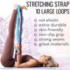 [NEW 2023] TECEUM Yoga Stretching Strap 10 Loops Non-Elastic Strap - Home Workout Stretch Strap for Physical Therapy, Yoga, Pilates cttn 1 in MB view 2