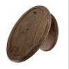 Classy Oval Design European Deer Skull Wall/Table Plaque - NO Drilling Required (Walnut) view 2