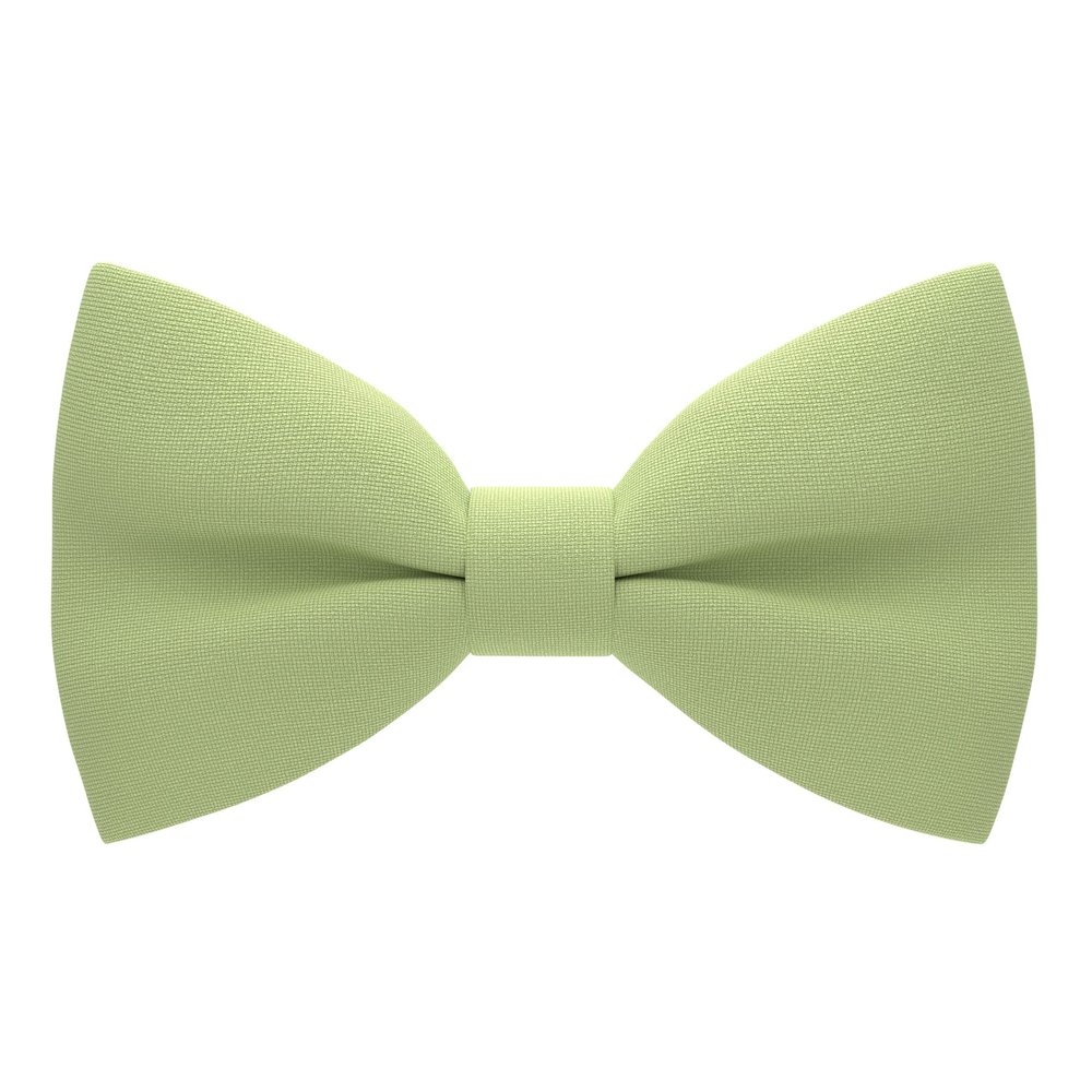 Bow Tie House Men's Classic Pre-Tied Bow Tie Formal Solid Tuxedo (Large, Pistachio)