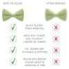 Bow Tie House Men's Classic Pre-Tied Bow Tie Formal Solid Tuxedo (Large, Pistachio) view 3
