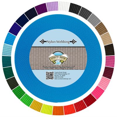 Country Brook Design - 3/8 Inch Heavy Duty 100% Real Nylon Webbing - 25+ Vibrant Colors (Ice Blue, 20 Yards)