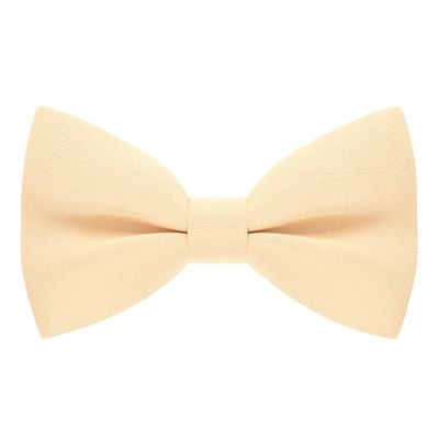 Bow Tie House Men's Classic Pre-Tied Bow Tie Formal Solid Tuxedo (Large, Cream)
