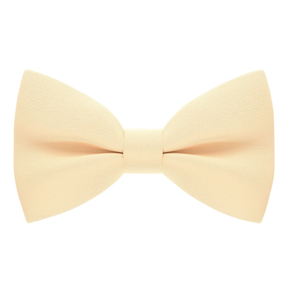 Bow Tie House Men's Classic Pre-Tied Bow Tie Formal Solid Tuxedo (Large, Cream)