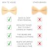 Bow Tie House Men's Classic Pre-Tied Bow Tie Formal Solid Tuxedo (Large, Cream) view 3