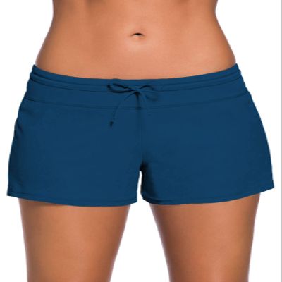 Aleumdr 3" Board Shorts Women's Swimswear Tankini Swim Briefs Swimsuit Bottom Boardshorts Beach Trunks Blue 405 Small