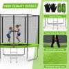 SKOK Trampoline 8FT Trampolines with Enclosure Net, 400LBS Outdoor Trampolines for Kids -ASTM Approved Trampoline for Children and Adults view 3