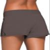 Aleumdr Swim Shorts for Women - Sports 3" Tankini Bottom Shorts with Side Split Waistband for Surfing Sail Summer Beach Swimwear Brown Small view 2