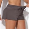 Aleumdr Swim Shorts for Women - Sports 3" Tankini Bottom Shorts with Side Split Waistband for Surfing Sail Summer Beach Swimwear Brown X-Large view 3