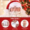 Homoyoyo Santa Costume 2pairs White Eyebrows, Self Adhesive Bushy Eyebrows Christmas Santa Claus Eyebrows Fake Eyebrows Costume Accessory for Christmas Masquerade Costume Party Santa Clause Outfit view 2