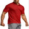 CQR Men's Polo Shirts, Tactical Short Sleeve Golf Performance Shirts, Lightweight Dry Fit UPF 50+ Pique, Frost Essential Red, X-Large view 1