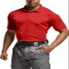 CQR Men's Polo Shirts, Tactical Short Sleeve Golf Performance Shirts, Lightweight Dry Fit UPF 50+ Pique, Frost Essential Red, X-Large view 2