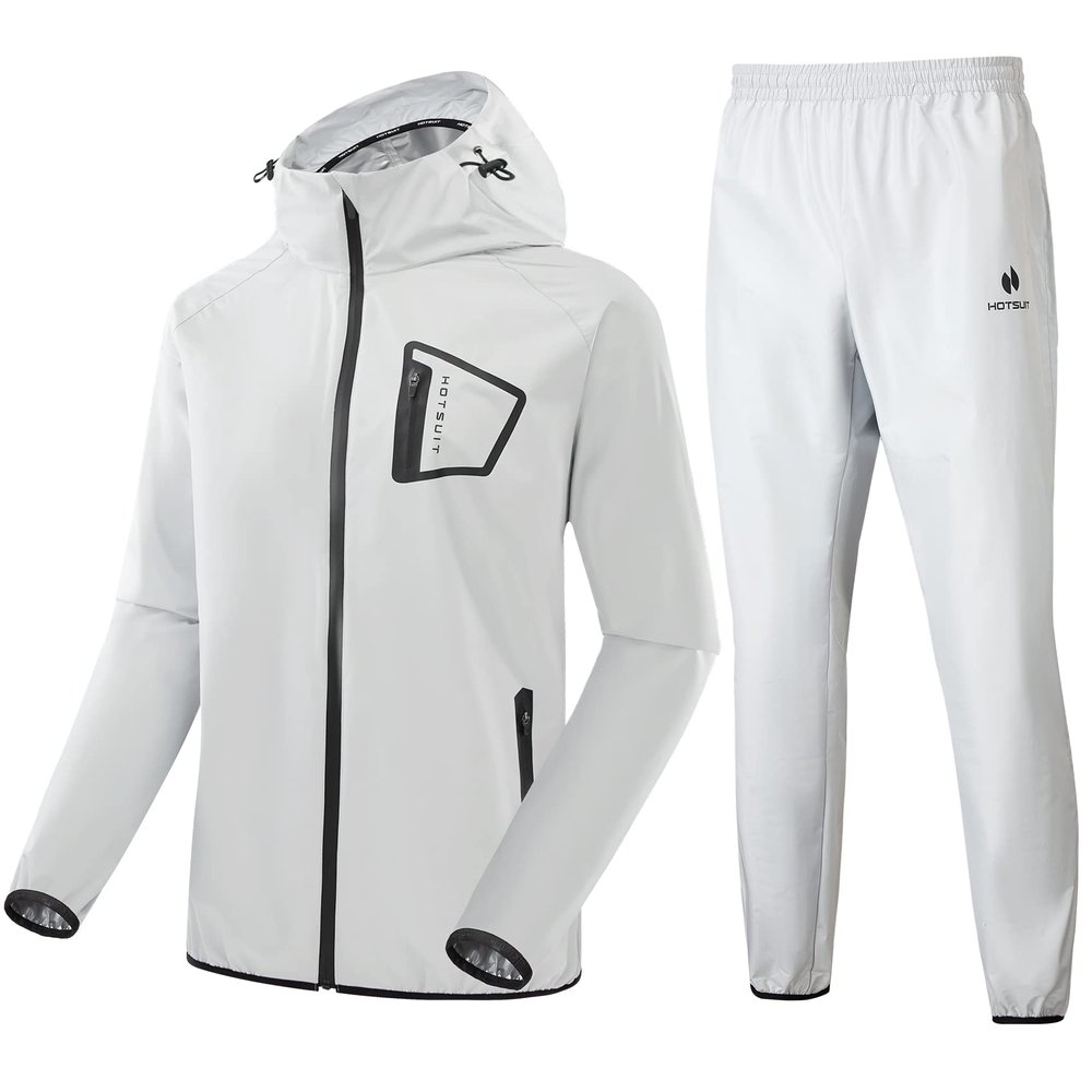 HOTSUIT Sauna Suit for Men Anti Rip Boxing Sweat Suits Workout Jacket Pants