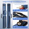 Adhafera Pool Cue Case, 2 X 2 Hard Pool Stick Case, Made of Faux Leather Billiards Accessories view 4