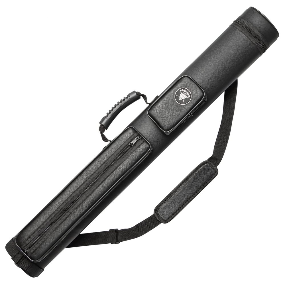 Adhafera Pool Cue Case, 2 X 2 Hard Pool Stick Case, Made of Faux Leather Billiards Accessories