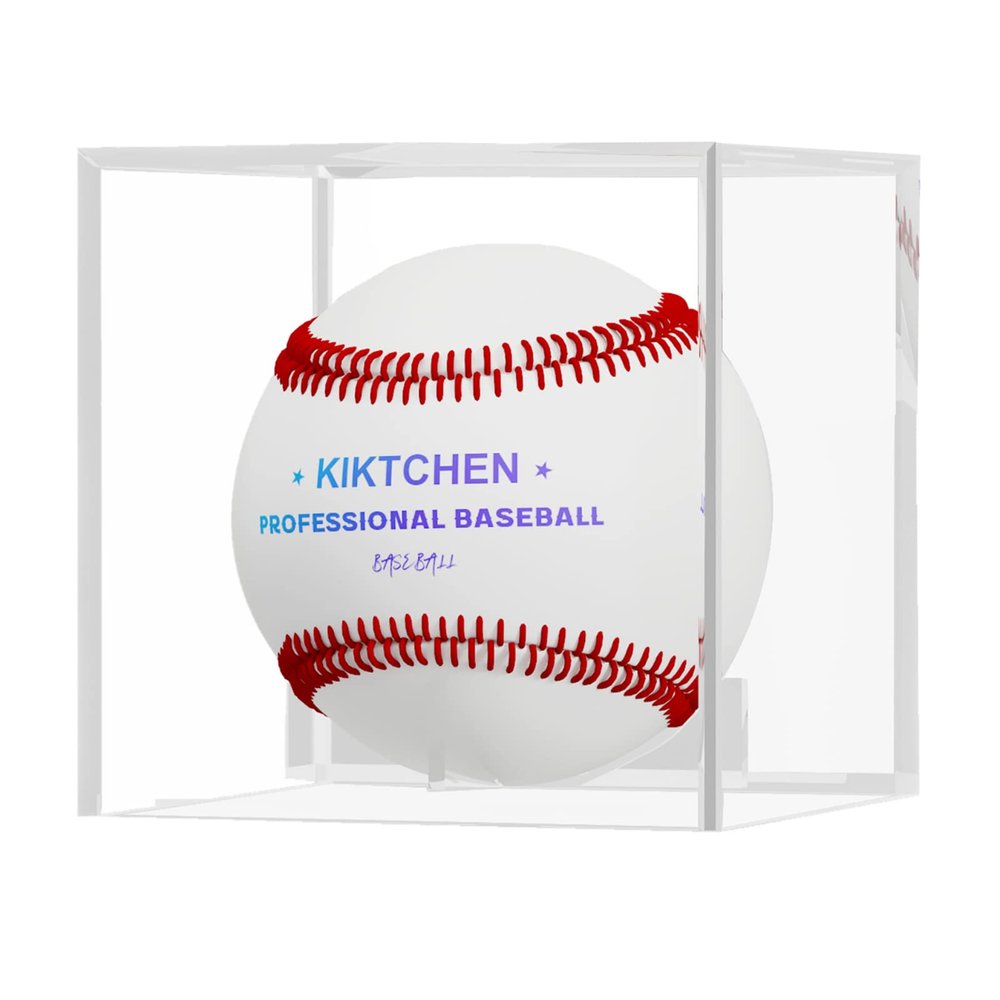 Acrylic Cube Baseball Holder, UV Protected Official Baseball Autograph Display Case, Memorabilia Display Storage Box for Golf Tennis Billiard (1pack)