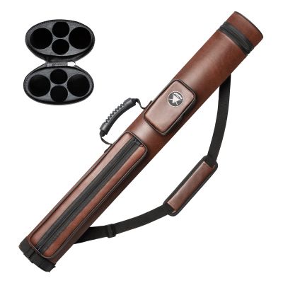 Adhafera Pool Cue Case, 2 X 2 Hard Pool Stick Case, Made of Faux Leather Billiards Accessories
