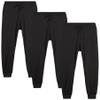 Sweet Hearts Girls Sweatpants - 3 Pack Super Soft Performance Jogger Girls Pants: Made in USA (Sizes 5-18), Size 18, Black/Black/Black view 3