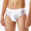 easyforever Men's Glossy Oily Briefs Sexy Seamless Silky Bikini Underwear Sissy Panties Lingerie White X-Large view 2