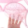 Deep V Bras Sexy Thin lace Cup Surface Ultra Thin Lining Breathable New Perspective Bra Embroidery Floral Bralette Plus Size (Size : 42B, Color : red) view 4