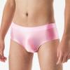 Hularka Men's Nylon Oil Shiny Briefs Low Rise Bulge Pouch Thongs Underwear Sissy Panties Underpants Pink XX-Large view 4