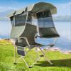 Docusvect Folding Camping Chair with Shade Canopy for Adults, Canopy Chair for Outdoors Sports with Cup Holder, Side Pocket for Camp, Beach, Tailgates, Fishing - Support 330 LBS view 1