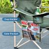Docusvect Folding Camping Chair with Shade Canopy for Adults, Canopy Chair for Outdoors Sports with Cup Holder, Side Pocket for Camp, Beach, Tailgates, Fishing - Support 330 LBS view 4